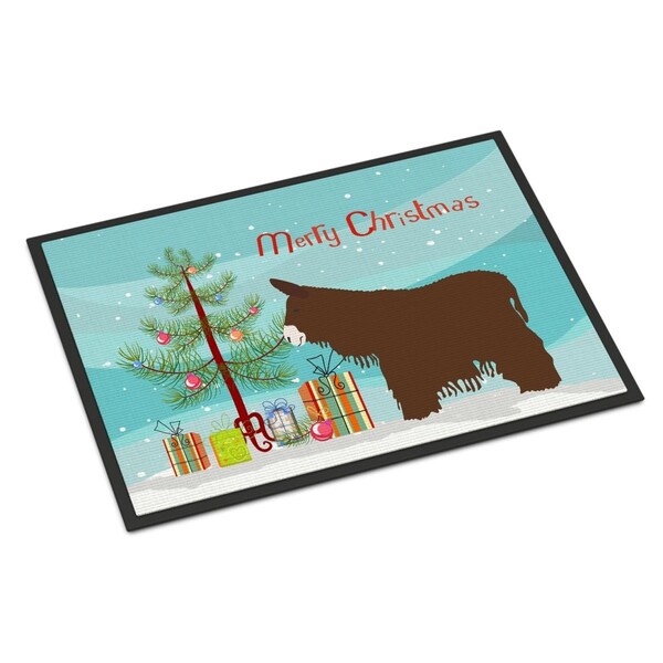 Carolines Treasures Poitou Poiteuin Donkey Christmas Indoor or Outdoor Mat, 24 x 36 in. BB9219JMAT - main